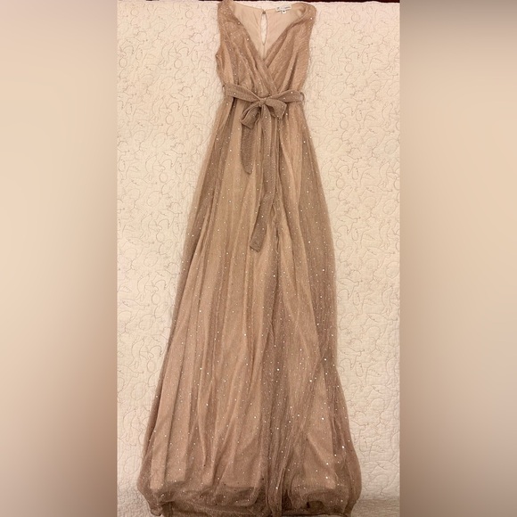 Baltic Born Helen Sparkle Tank Gown in Champagne - Size Medium - Picture 8 of 9